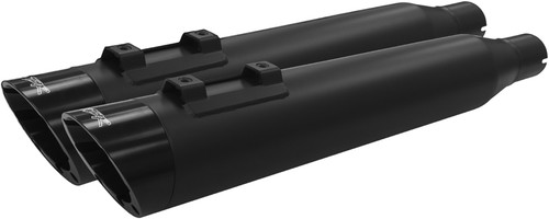 TBR COMP S SLIP-ON TOURING M8 BLACK W/SLASH BLACK END CAP