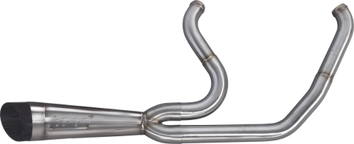 TBR COMP S 2IN1 EXHAUST TOURING M8 BRUSHED W/TURNOUT