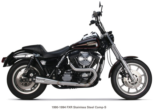 TBR COMP S 2IN1 EXHAUST FXR BRUSHED W/CF END CAP