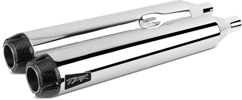 TBR COMP S SLIP-ON TOURING TC CHROME W/CF END CAP