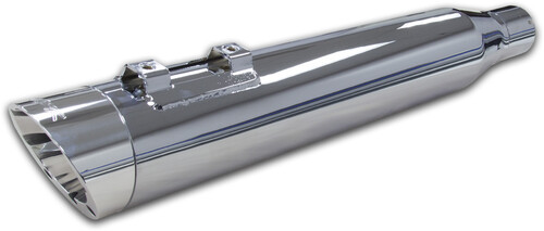 TBR COMP S 2IN1 EXHAUST TOURING M8 CHROME W/POL SLASH END CAP