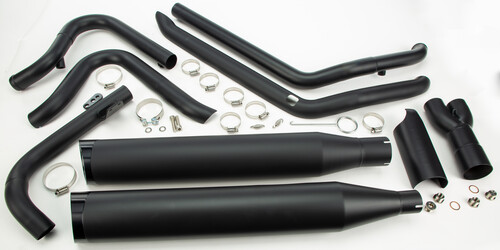 TBR COMP S 2IN1 W/GHOST TOURING M8 BLACK W/BLACK SLASH END CAP