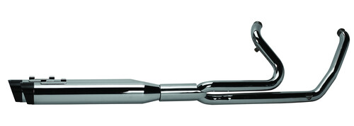 TBR COMP S 2IN1 W/GHOST TOURING M8 CHROME W/BLACK SLASH END CAP