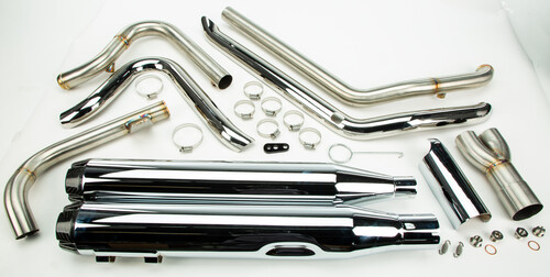 TBR COMP S 2IN1 W/GHOST TOURING M8 CHROME W/CF END CAP