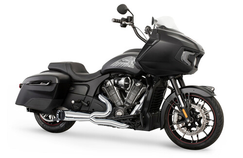 FREEDOM 2-1 TURNOUT STRAIGHT CHROME W/BLK TIP `20-UP CHALLENGER