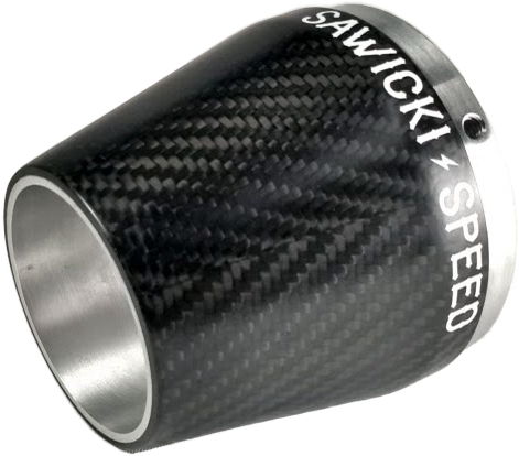 SAWICKI REPL END CAP TRUE CARBON FIBER