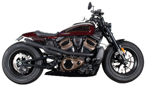TBR COMP S 2IN1 EXH SPORTSTER S BLACK W/CF END CAP
