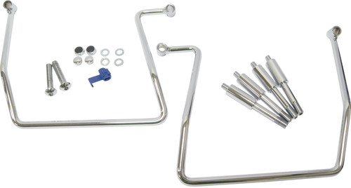 HARDDRIVE SADDLEBAG SUPPORTS CHROME FXD