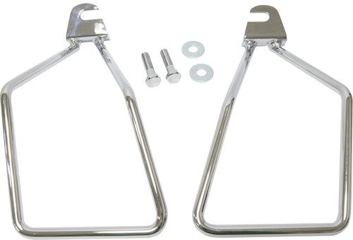 HARDDRIVE SADDLEBAG SUPPORTS CHROME SINGLE BOLT SOFTAIL