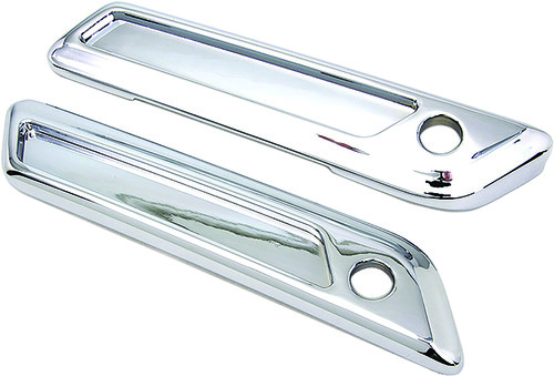 HARDDRIVE SADDLEBAG LATCH COVERS CHROME