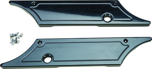 PRO ONE SADDLE BAG LATCH COVERS 93-13 SMOOTH BLK