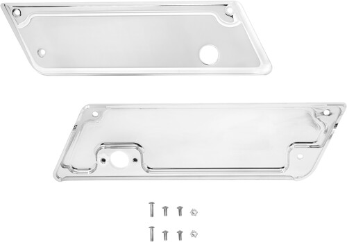NOMADIC BILLET BAG LATCH COVERS CHROME 99-13 FLT/FLHT/FLHR/FLTR/FLHX