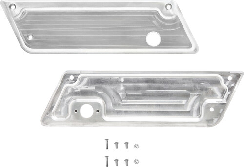 NOMADIC BILLET BAG LATCH COVERS RAW 99-13 FLT/FLHT/FLHR/FLTR/FLHX