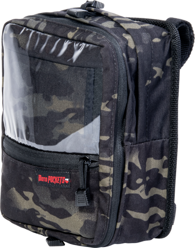 MOTO POCKETS UTILITY BAR BAG BLACK CAMO 7.5X10.5X3