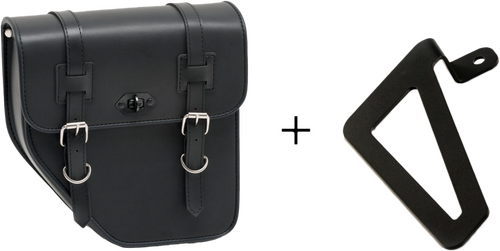 CUSTOMACCES IBIZA SADDLEBAG BLACK LEFT W/O BASE