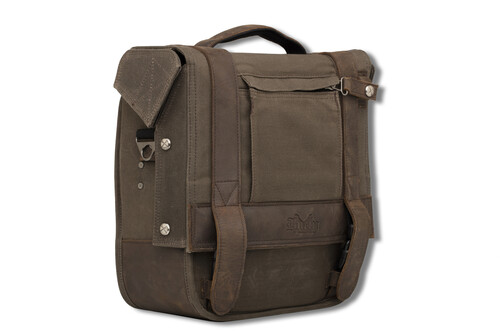 BURLY BRAND SINGLE SADDLEBAG DARK OAK