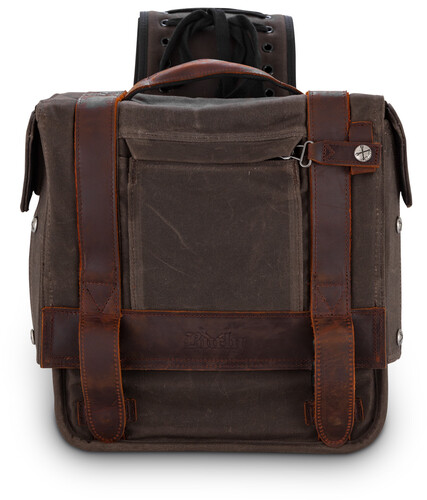 BURLY BRAND THROWOVER SADDLEBAG DARK OAK