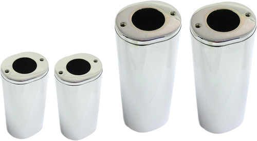 HARDDRIVE UPPER FORK TUBE COVERS CHROME TOURING 84-13 FLST 86-14