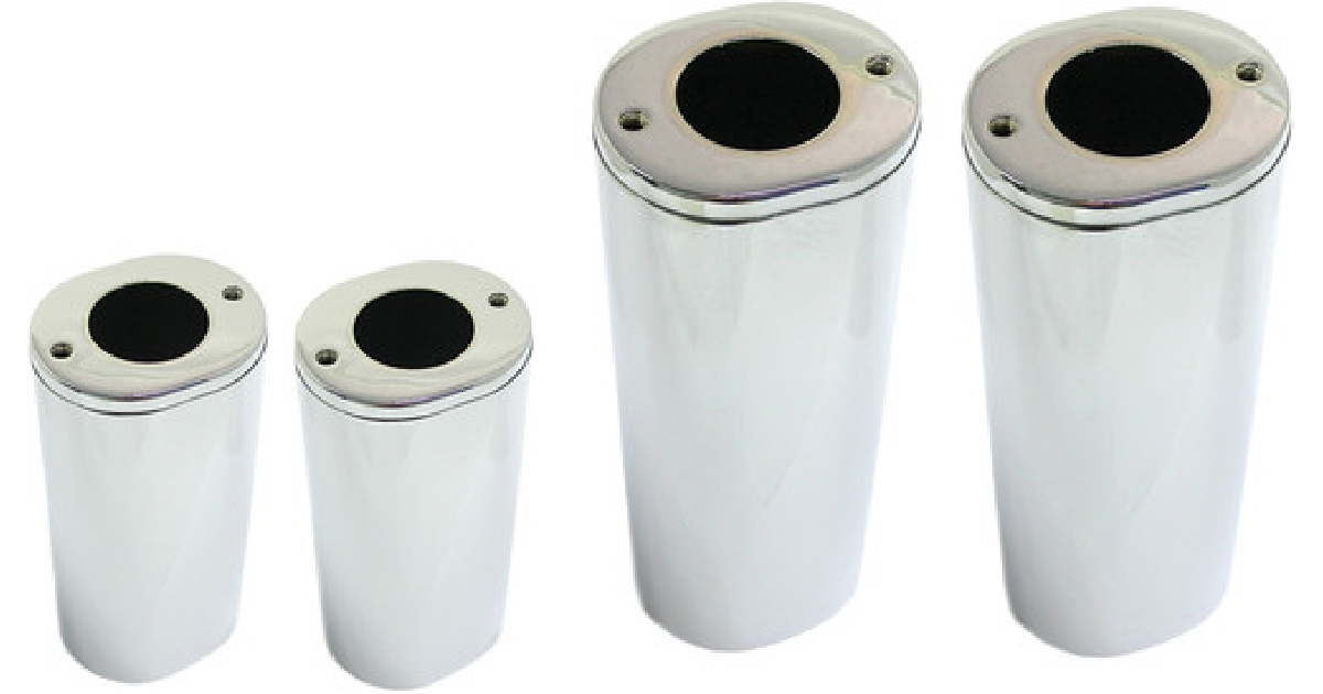 HARDDRIVE UPPER FORK TUBE COVERS CHROME TOURING 84-13 FLST 86-14