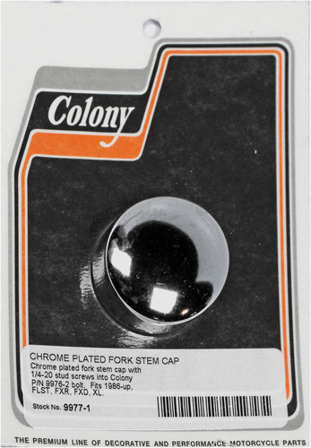 COLONY MACHINE CHROME FORK STEM CAP FLST FXR FXD XL 86-UP
