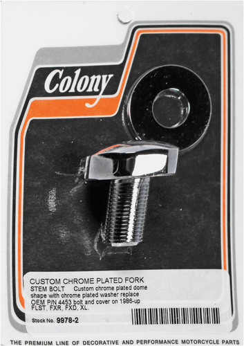 COLONY MACHINE CHROME FORK STEM BOLT FLST FXR FXD XL 86-UP