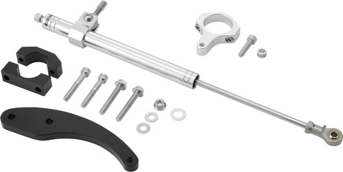HARDDRIVE STEERING DAMPER 14-16 FLT SILVER