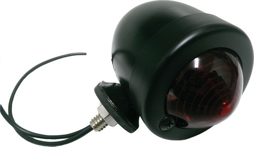 HARDDRIVE BULLET MARKER LIGHT BLACK RED LENS SINGLE FILAMENT