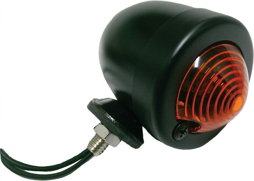 HARDDRIVE BULLET MARKER LIGHT BLACK AMBER LENS SINGLE FILAMENT