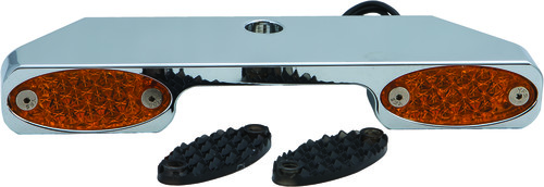PRO ONE TURN SIGNAL BAR W/AMBER LED NARROW GLIDE CHR