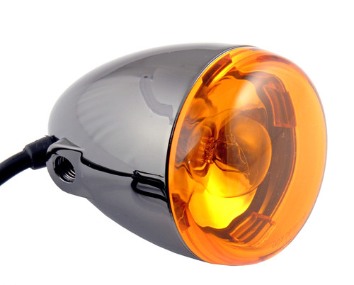 CHRIS PRODUCTS TURN SIGNAL ASSEMBLY BULLET STYLE BLACK NICKEL