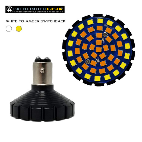 PATHFINDER BULLET ULTRA BRIGHT LED WHITE/AMBER 1157 STYLE EA