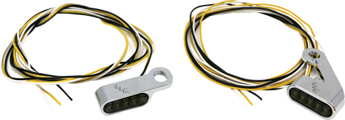 LETRIC LIGHTING CO SWITCHBACK LED TURN SIGNAL CHROME  WHITE RUN/AMBER TURN