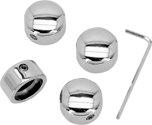 HARDDRIVE HEAD BOLT COVERS CHROME 4-PK