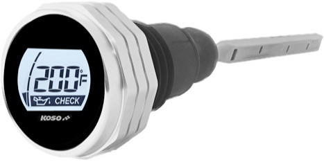KOSO DIGITAL OIL DIPSTICK SILVER FITS 07-16 FLH/FLT
