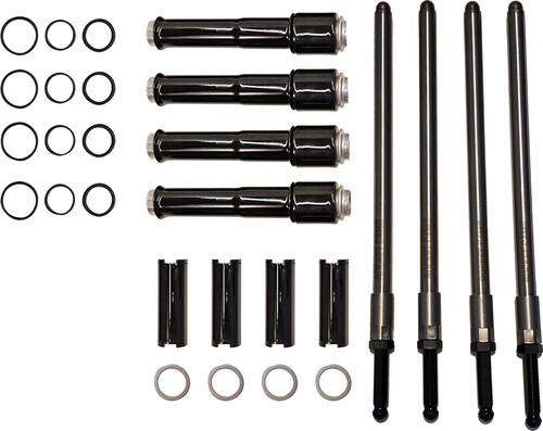 ROCKET PERFORMANCE GARAGE LLC SPEEDY PUSH RODS / COVERS BLACK `99-17 TWIN CAM