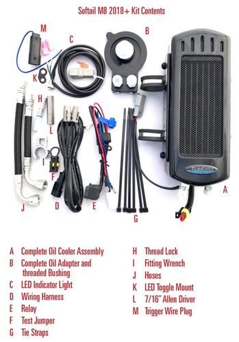 ULTRACOOL SIDE MOUNT OIL COOLER M8 SOFTAIL `17-23  GLOSS BLK