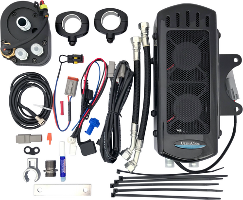 ULTRACOOL SIDE MOUNT OIL COOLER TC TOURING `09-16  GLOSS BLK