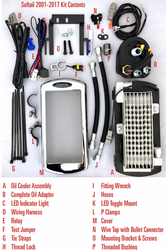 ULTRACOOL CENTER FRAME MOUNT OIL COOLER NON ABS  ST `01-17  CHROME