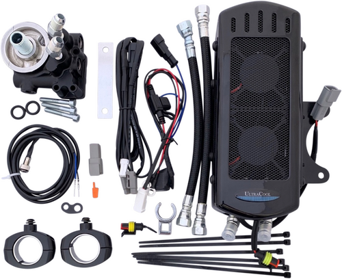 ULTRACOOL INDIAN OIL COOLER SIDE MOUNT BLACK