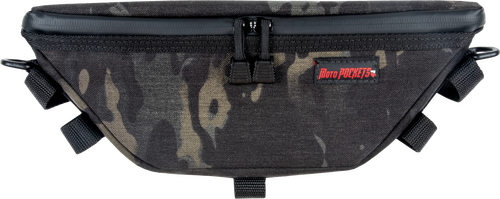 MOTO POCKETS HANDLEBAR BAG ADVENTURE BLACK CAMO 14.5X6X2